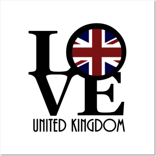 LOVE United Kingdom Posters and Art